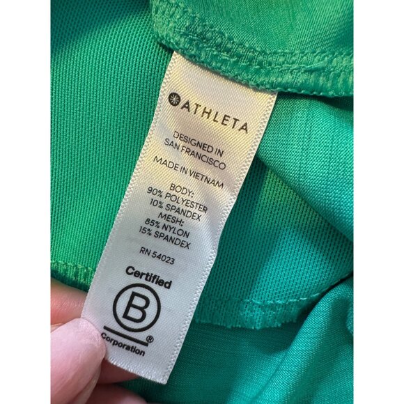 Athleta Circuit Full Zip Size XS Green Hoodie Long Sleeve Thumb Holes EUC - Picture 4 of 7